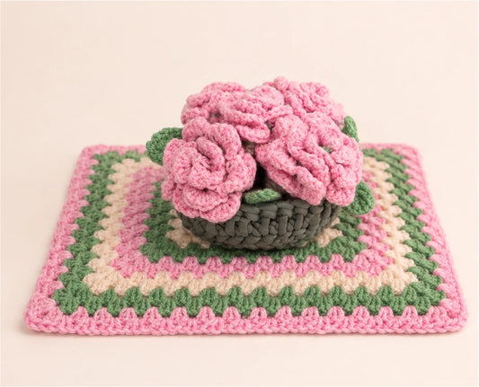 Bouquet de fleurs au crochet fait main