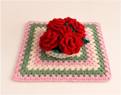 Bouquet de fleurs au crochet fait main