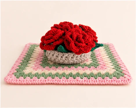 Bouquet de fleurs au crochet fait main